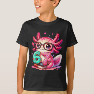 67 Meme Axolotl Funny Six Seven Axolotl Lover For T-Shirt