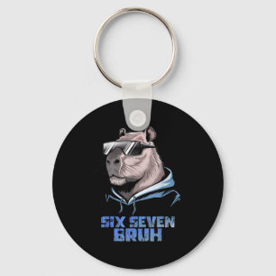 67 Meme Capybara Funny Six Seven Bruh Capybara For Key Ring