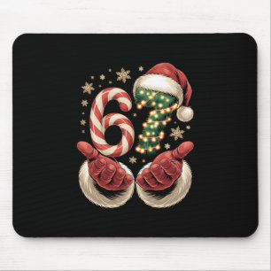 67 Meme Christmas Funny 6 7 Gen Alpha Slang Santa  Mouse Pad