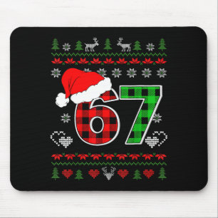 67 Meme Christmas Six Seven Xmas Ugly Sweater Men  Mouse Pad