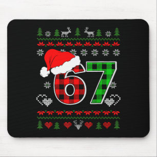 67 Meme Christmas Six Seven Xmas Ugly Sweater Men  Mouse Pad