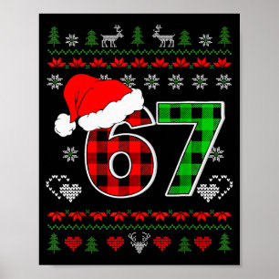 67 Meme Christmas Six Seven Xmas Ugly Sweater Men Poster