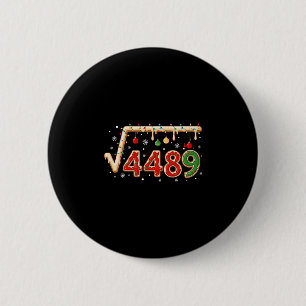 67 Meme Christmas Square Root 4489 Six Seven Math 6 Cm Round Badge