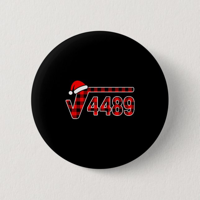 67 Meme Christmas Square Root 4489 Six Seven Math  6 Cm Round Badge (Front)