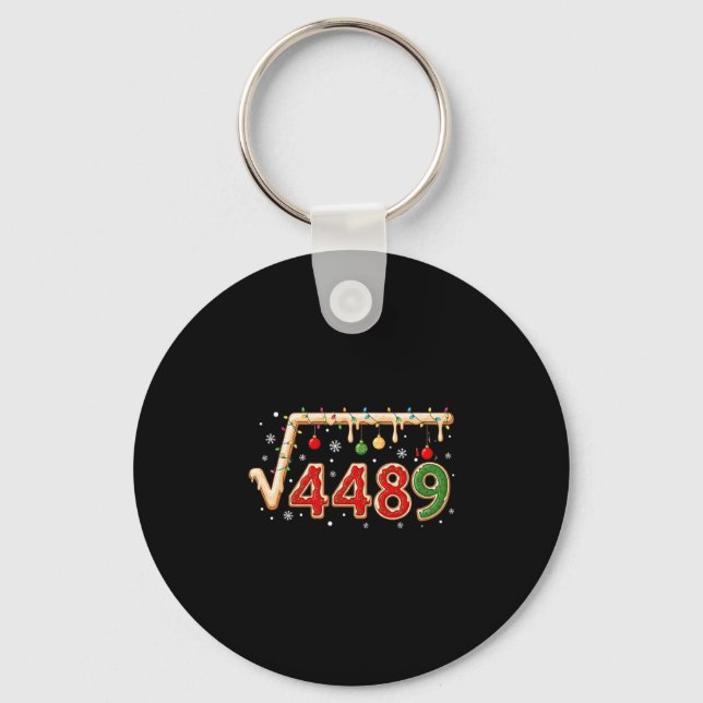 67 Meme Christmas Square Root 4489 Six Seven Math  Key Ring (Front)
