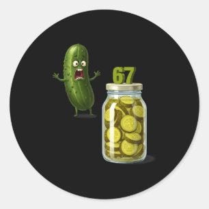 67 Meme Ckle Surprise A Jar Of Sliced Ckles Cuber Classic Round Sticker