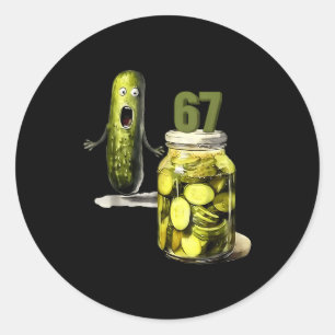 67 Meme Ckle Surprise A Jar Of Sliced Ckles Cuber Classic Round Sticker