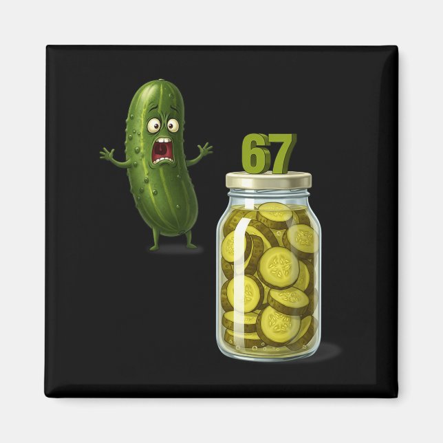 67 Meme Ckle Surprise A Jar Of Sliced Ckles Cuber  Magnet (Front)