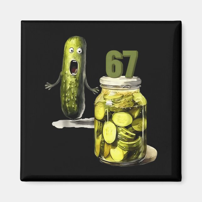 67 Meme Ckle Surprise A Jar Of Sliced Ckles Cuber  Magnet (Front)