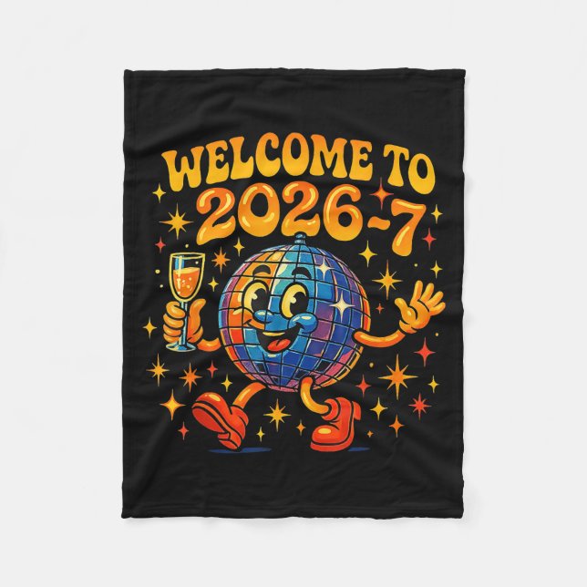 67 Meme Countdown Happy New Year Funny Drip Number Fleece Blanket (Front)