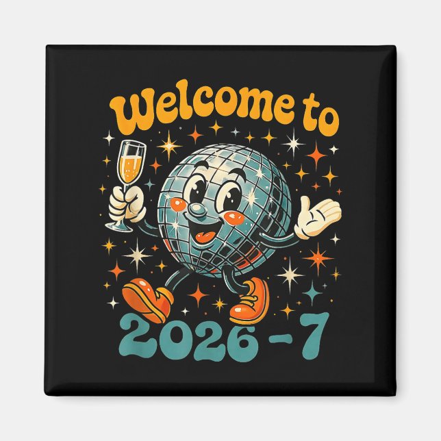 67 Meme Countdown Happy New Year Funny Drip Number Magnet (Front)