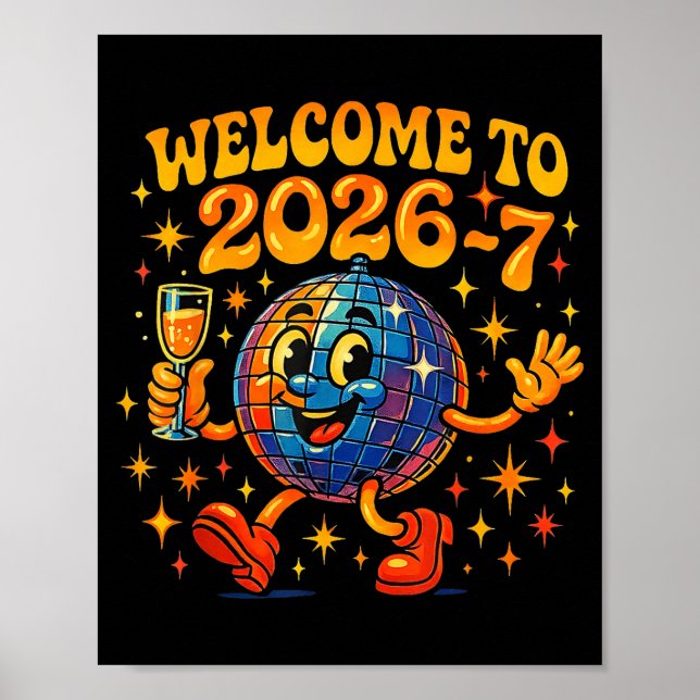 67 Meme Countdown Happy New Year Funny Drip Number Poster (Front)