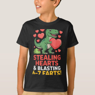 67 Meme Dinosaur Stealing Hearts 6-7 Farts Valenti T-Shirt
