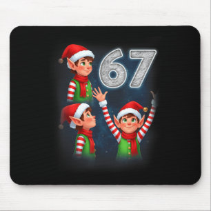 67 Meme Elf Howling At The Moon Parody Funny Chris Mouse Pad