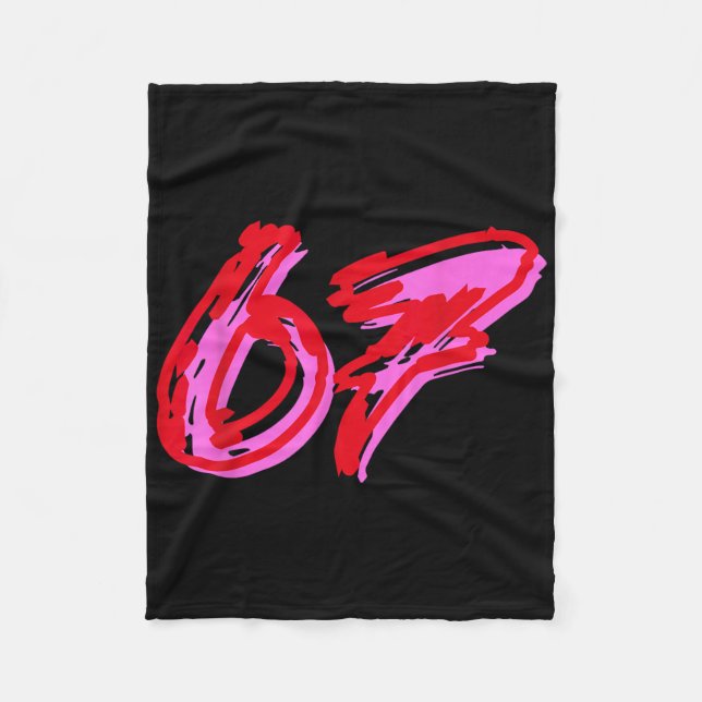 67 Meme  Fleece Blanket (Front)