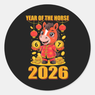 67 Meme Funny Chinese New Year 2026 Year Of The Ho Classic Round Sticker