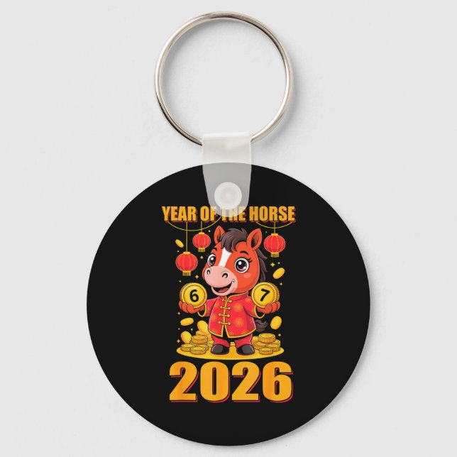 67 Meme Funny Chinese New Year 2026 Year Of The Ho Key Ring (Front)