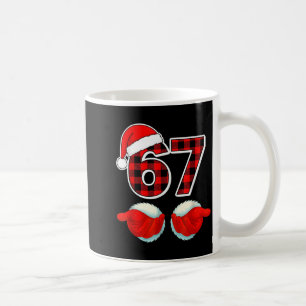 67 Meme Funny Christmas Red Plaid Xmas Pajamas Sla Coffee Mug