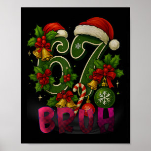 67 Meme Funny Christmas Red Plaid Xmas Pajamas Sla Poster