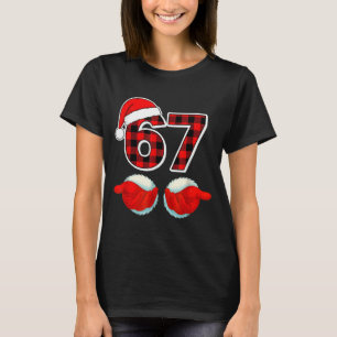 67 Meme Funny Christmas Red Plaid Xmas Pajamas Sla T-Shirt