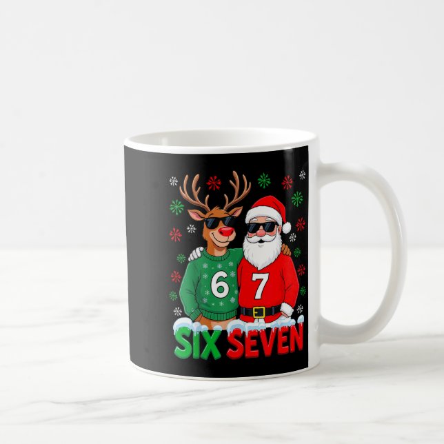 67 Meme Funny Christmas Santa Six Seven  Coffee Mug (Right)