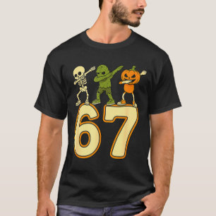 67 Meme Funny Halloween Numbers Six Seven Men Wome T-Shirt