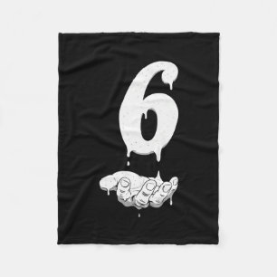 67 Meme Funny Kids Girls Humor Number 6  Fleece Blanket
