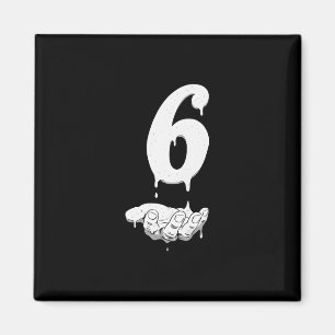 67 Meme Funny Kids Girls Humor Number 6 Magnet