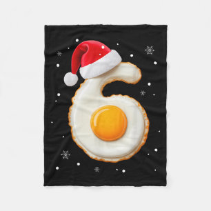 67 Meme Funny Number 6 Egg Bacon Matching Christma Fleece Blanket