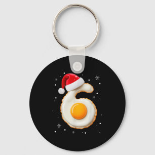 67 Meme Funny Number 6 Egg Bacon Matching Christma Key Ring