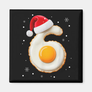 67 Meme Funny Number 6 Egg Bacon Matching Christma Magnet