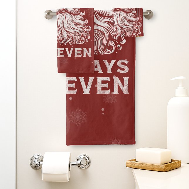 67 Meme Funny Santa Says Six Seven Christmas Bath Towel Set (Creator Uploaded)