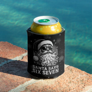 67 Meme Funny Santa Says Six Seven Christmas Can Cooler