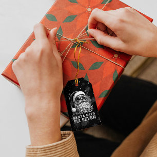 67 Meme Funny Santa Says Six Seven Christmas Gift Tags
