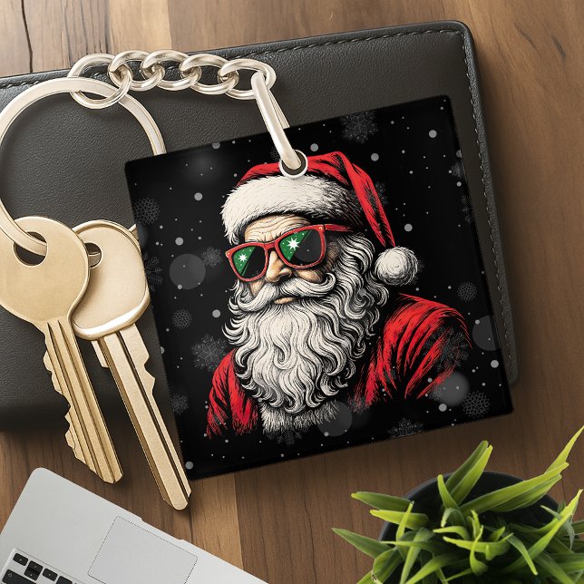 67 Meme Funny Santa Says Six Seven Christmas Key Ring (Creator Uploaded)