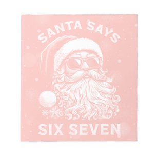 67 Meme Funny Santa Says Six Seven Christmas Notepad
