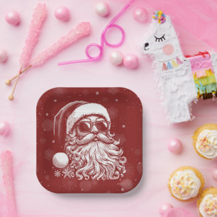 67 Meme Funny Santa Says Six Seven Christmas Paper Plate