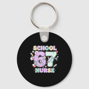 67 Meme Funny School Nurse Six Seven Meme Boys Gir Key Ring
