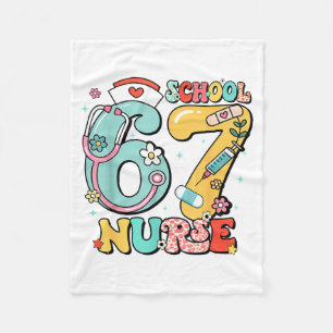 67 Meme Funny School Nurse Six Seven Meme Fleece Blanket