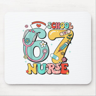 67 Meme Funny School Nurse Six Seven Meme Mouse Pad