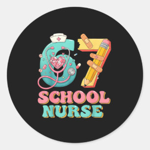 67 Meme Funny School Nurse Six Seven Meme Nursing Classic Round Sticker