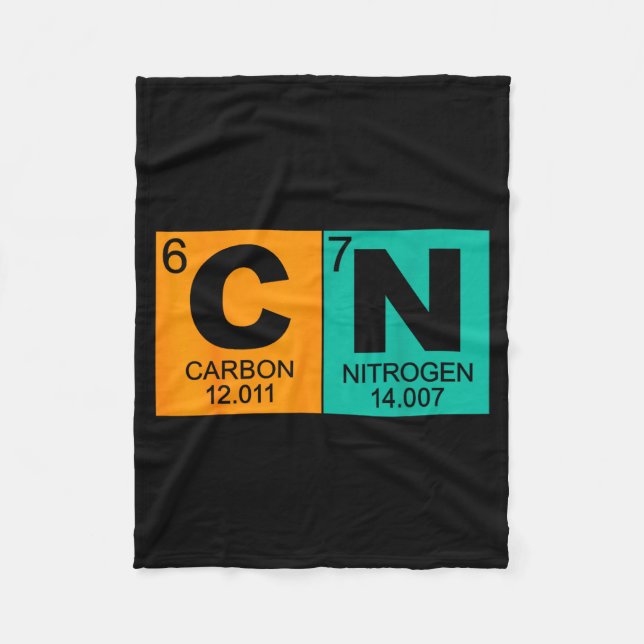 67 Meme Funny Science Teacher Periodic Table Retro Fleece Blanket (Front)