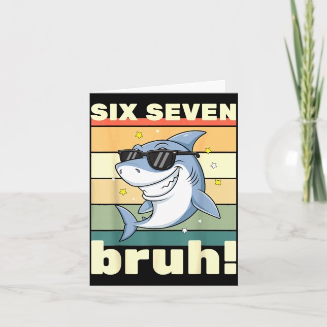 67 Meme Funny Six Seven Bruh 6-7 Meme Kids Boys Gi Card (Front)