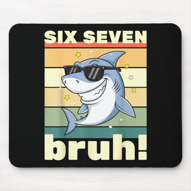 67 Meme Funny Six Seven Bruh 6-7 Meme Kids Boys Gi Mouse Pad (Front)