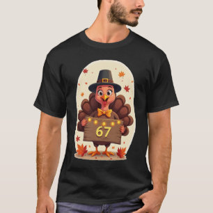 67 Meme Funny Six Seven Christmas Santa Turkey 67 T-Shirt