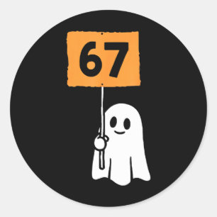 67 Meme Funny Six Seven Halloween Classic Round Sticker