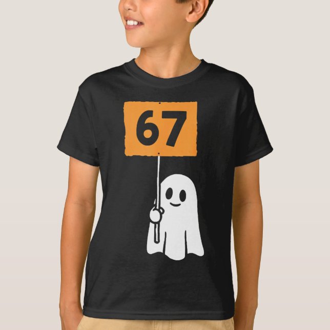 67 Meme Funny Six Seven Halloween  T-Shirt (Front)