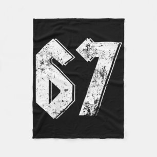 67 Meme Funny Six Seven Meme 6 7 Fleece Blanket