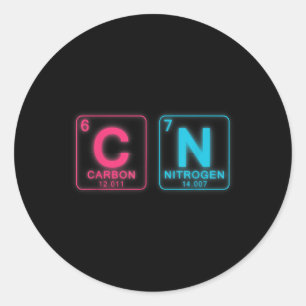 67 Meme Funny Teacher Science Periodic Table 6 7 B Classic Round Sticker