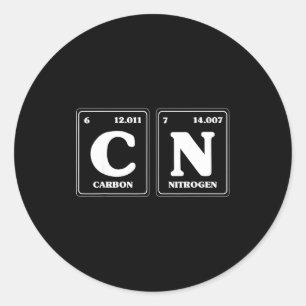 67 Meme Funny Teacher Science Periodic Table Retro Classic Round Sticker